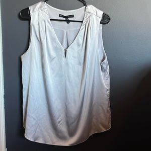Sleeveless Silver Blouse